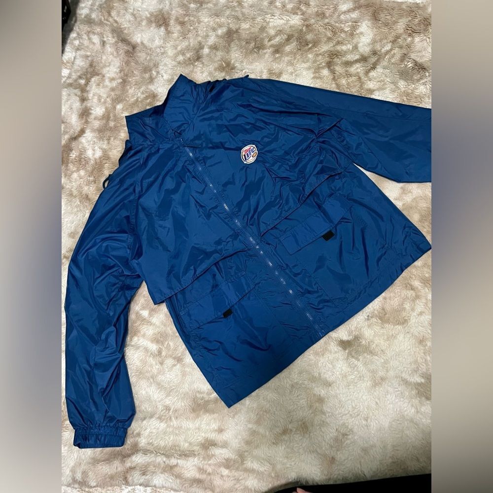 Vintage Embroidered Miller Lite Windbreaker